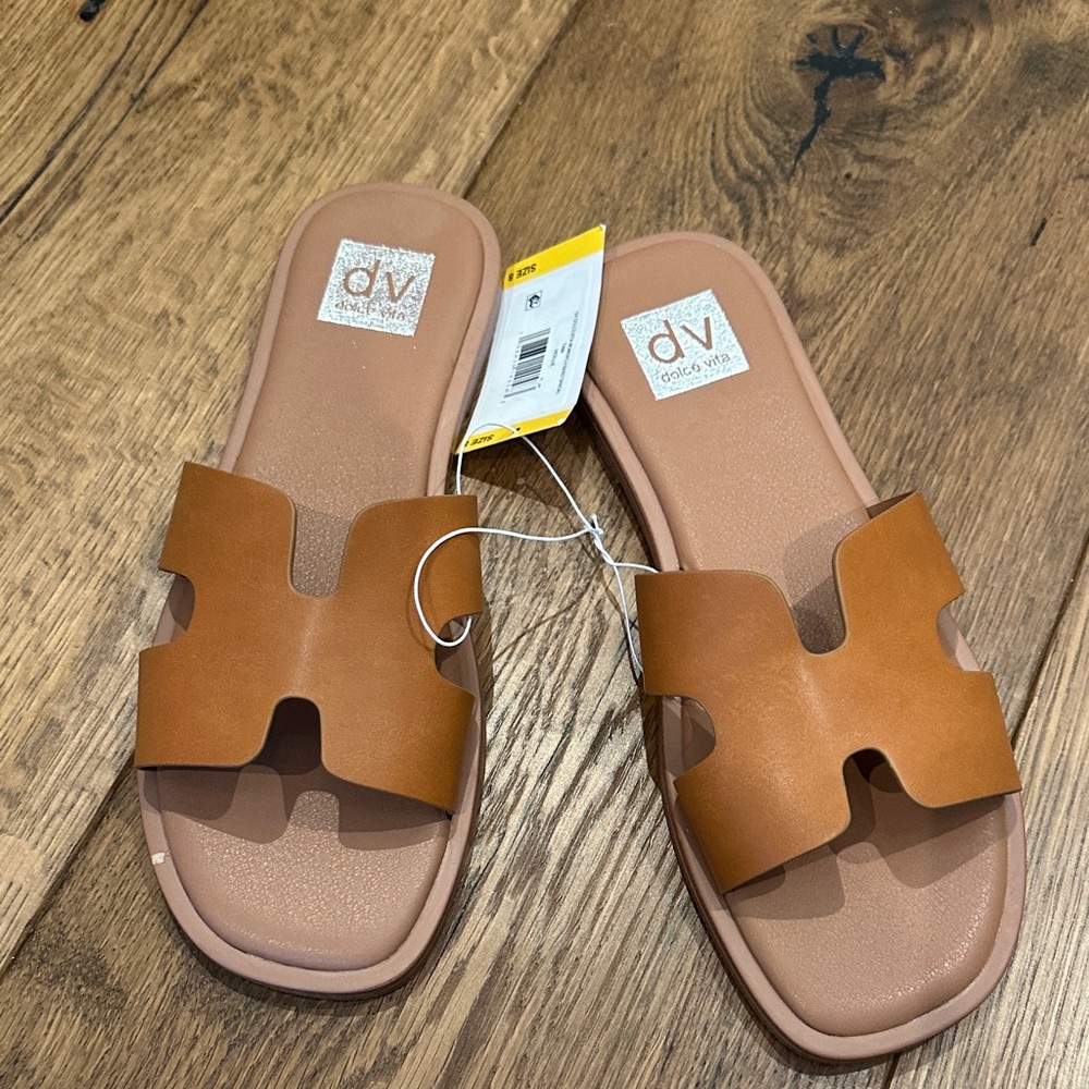 DV by Dolce Vita Brown Slide Sandals
